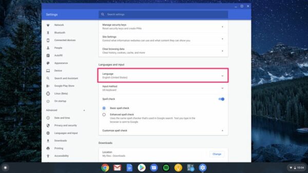 Changing the Language on Your Chromebook